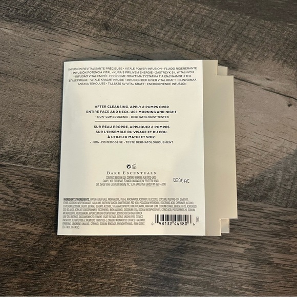 NEW BareMinerals Skinsorials Skinlongevity Vital Power Infusion 7.5 ml/ .25oz - Picture 3 of 4
